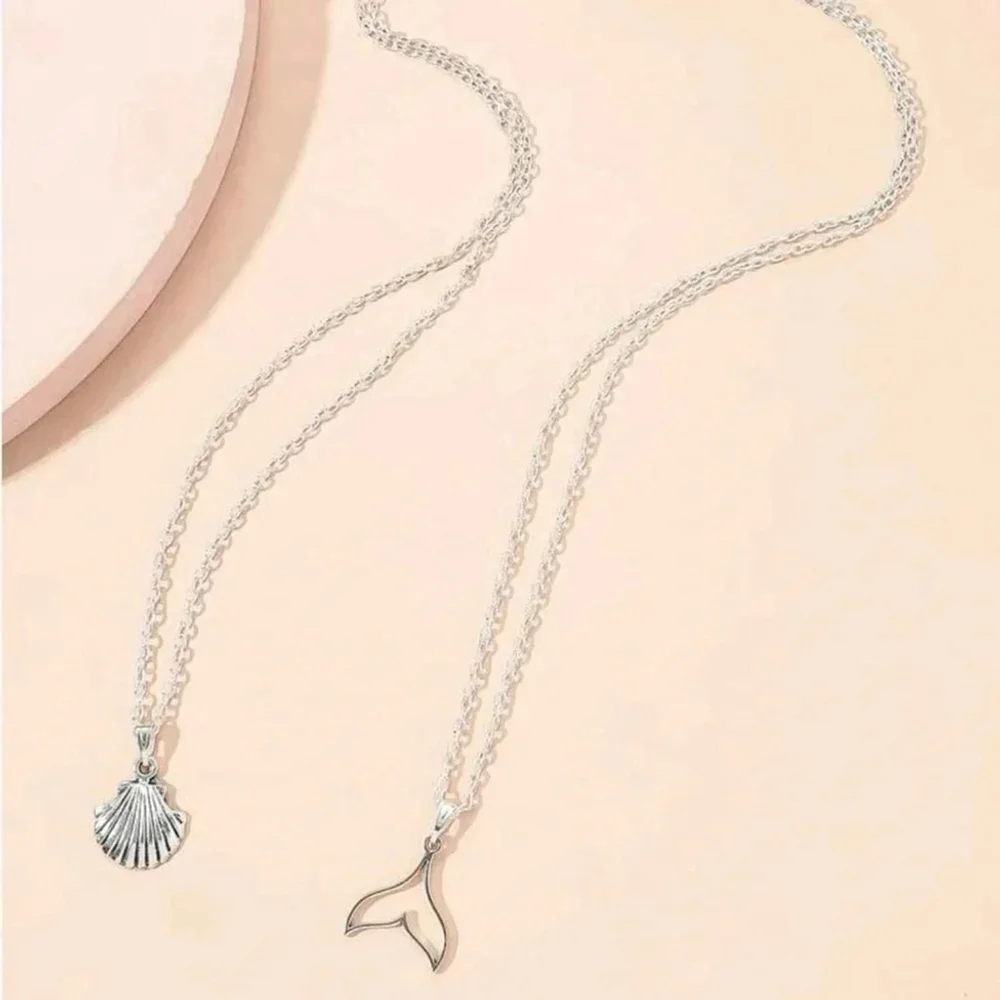 ⚠️Clearance Silver Shell And Tail Charm Necklace SS - Picture 3 of 3